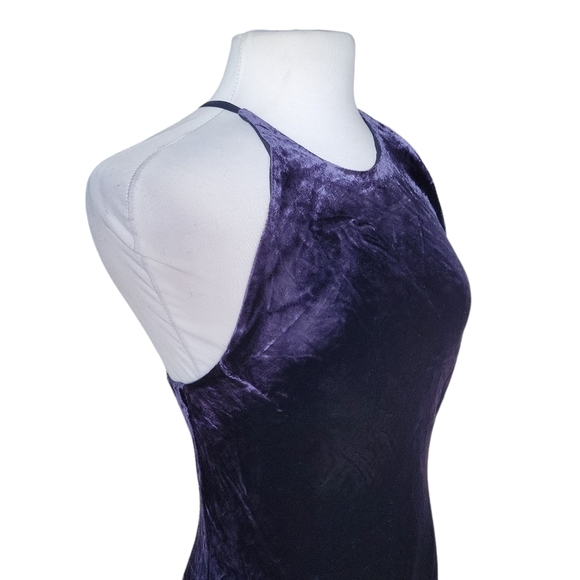 J. Crew | NWT Navy Blue Silk Velvet Lush Halter Slip Evening Dress -Size 6 - Picture 11 of 13